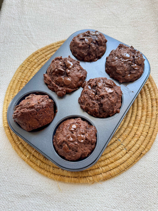 Muffins double chocolat plus sain