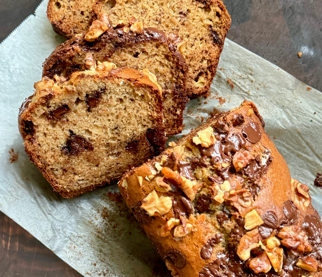 Pain aux bananes et pépites de chocolat