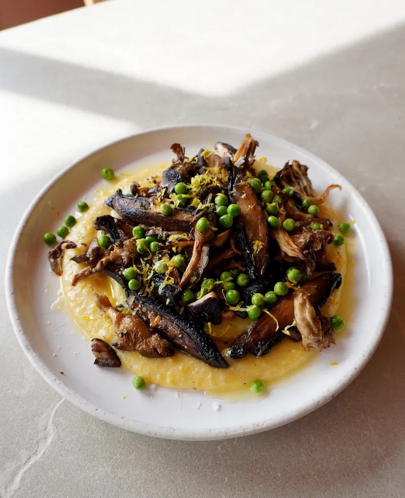 Champignons rôtis et polenta crémeuse