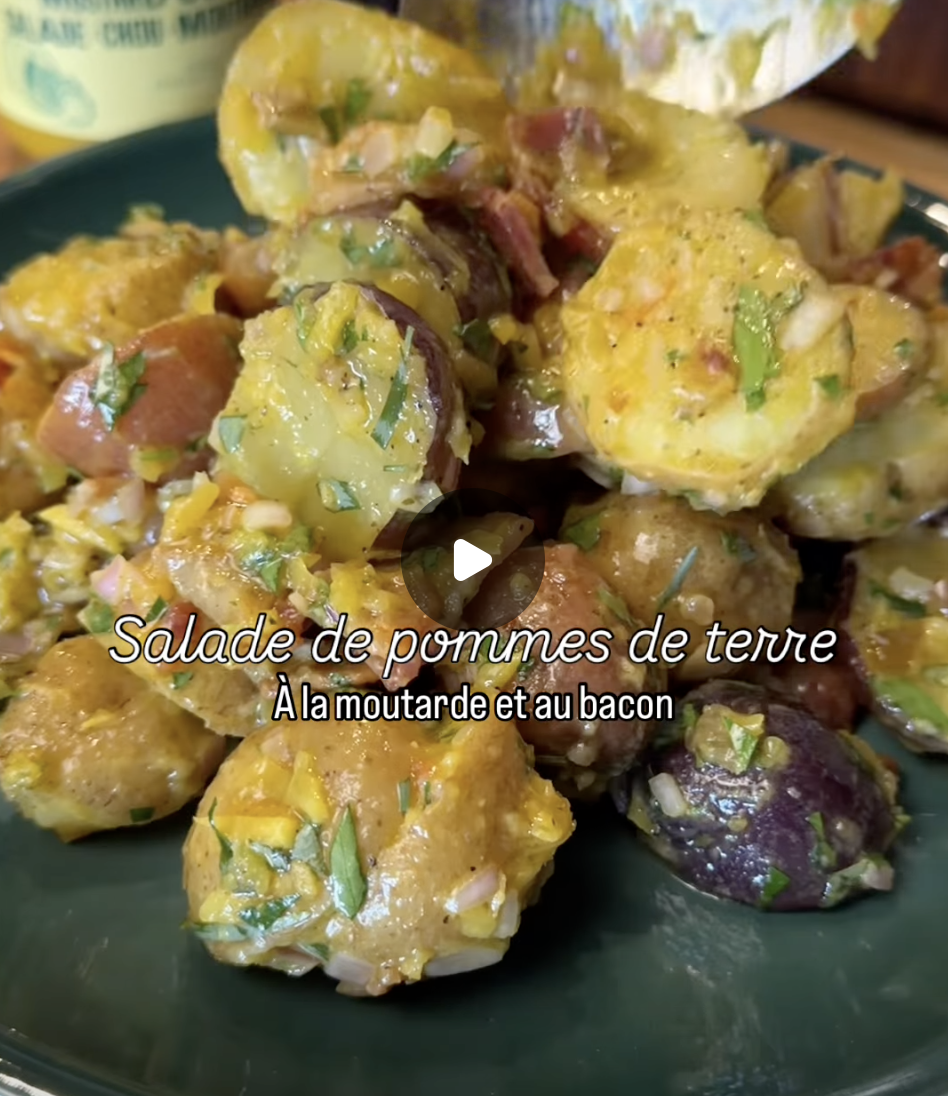 Salade de pommes de terre à la moutarde et au bacon