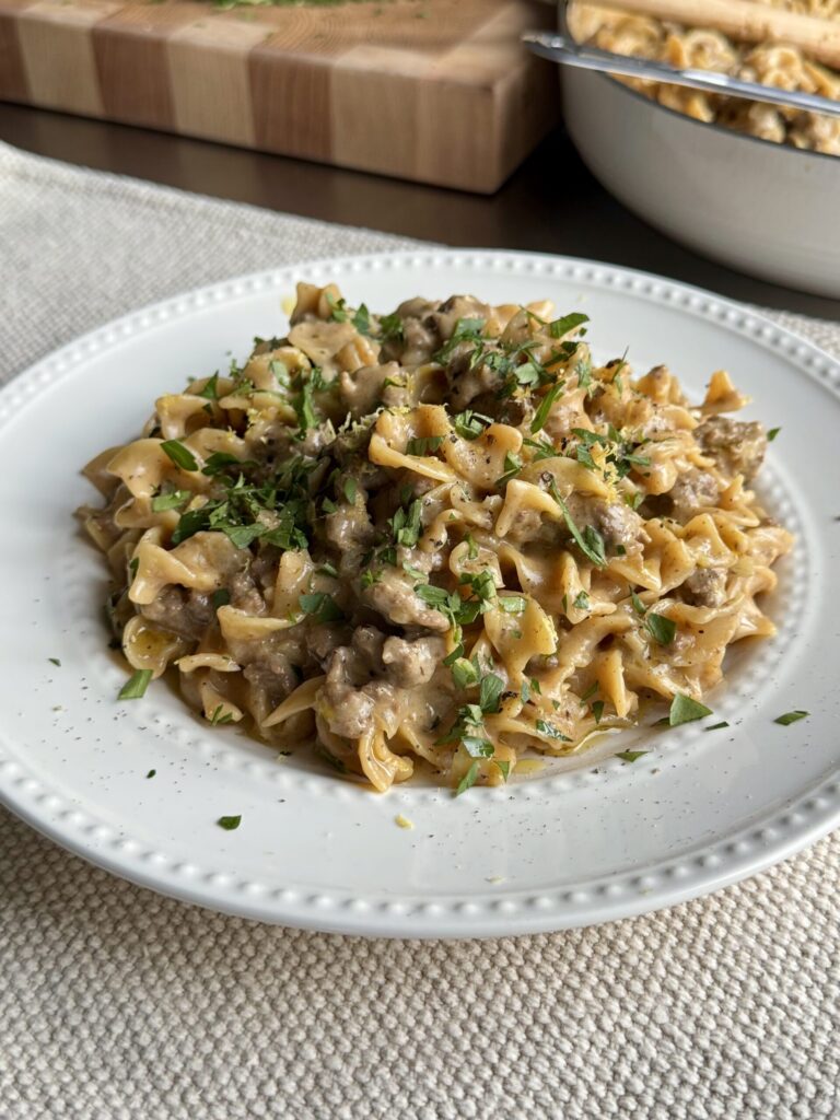 Pâtes style Hamburger Helper revisité au miso