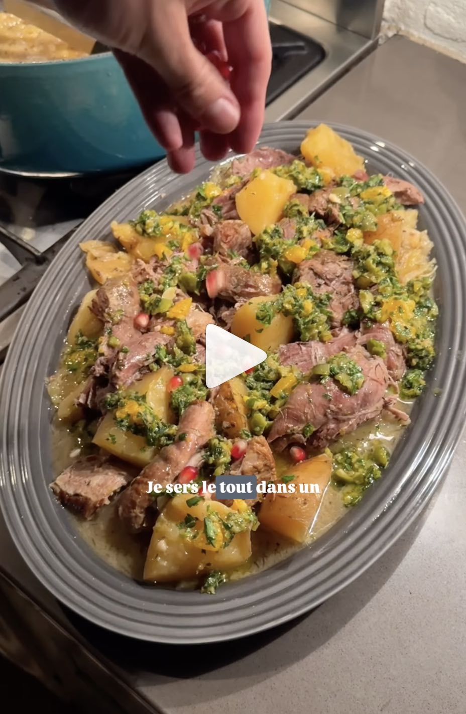 White Wine Braised Lamb with Orange and Fennel