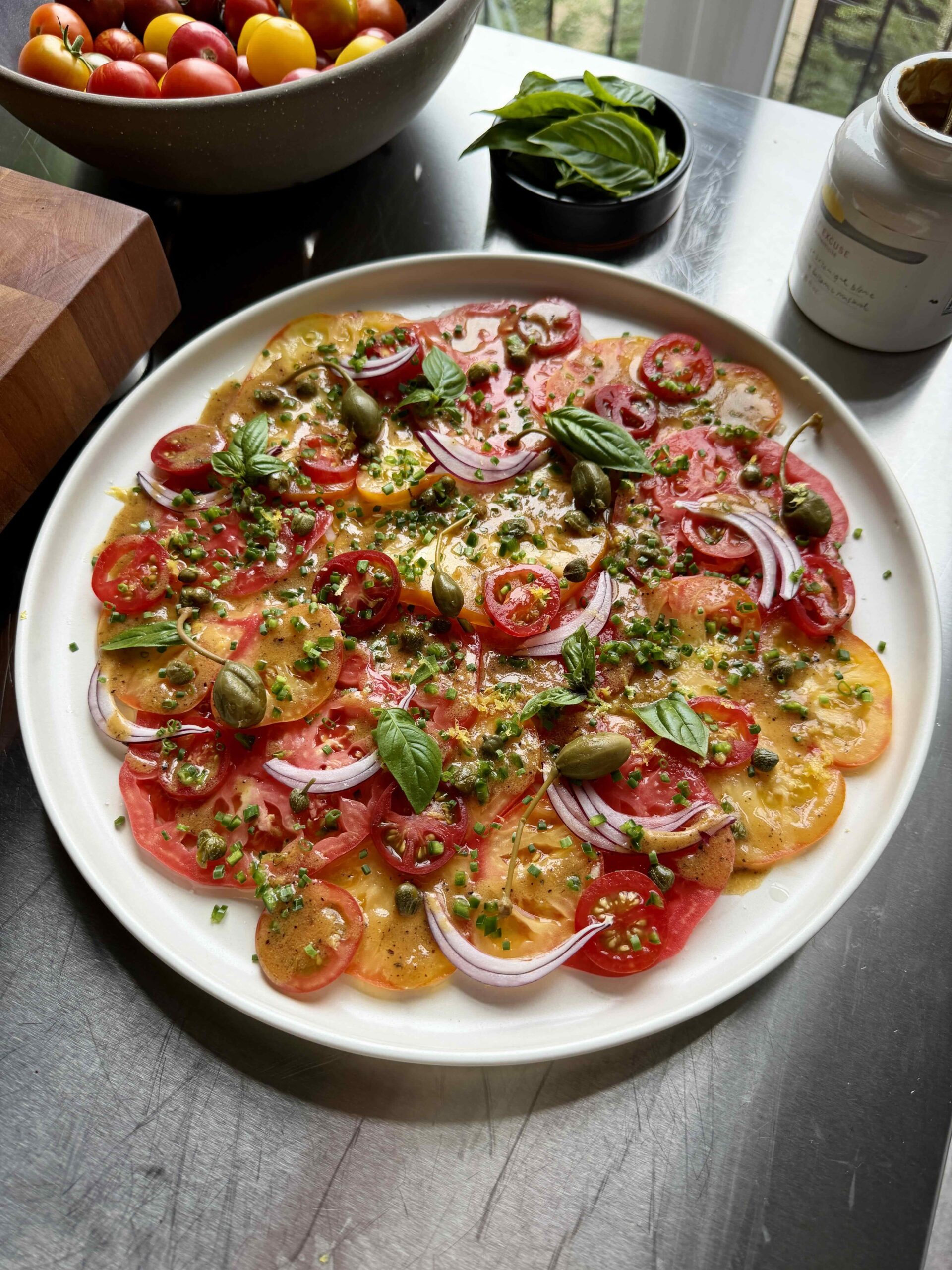Carpaccio de tomates ancestrales