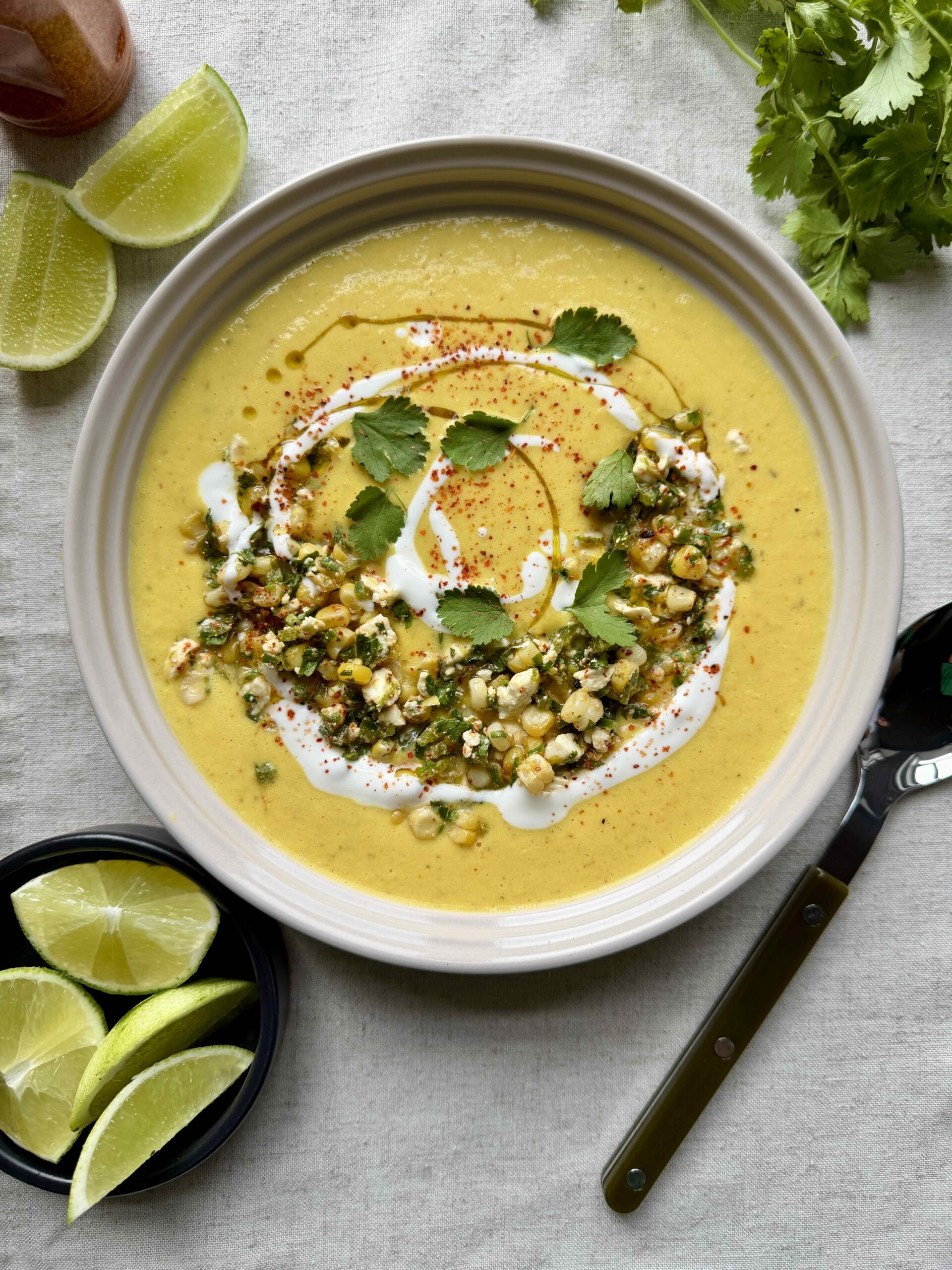 Soupe froide de maïs façon Elote