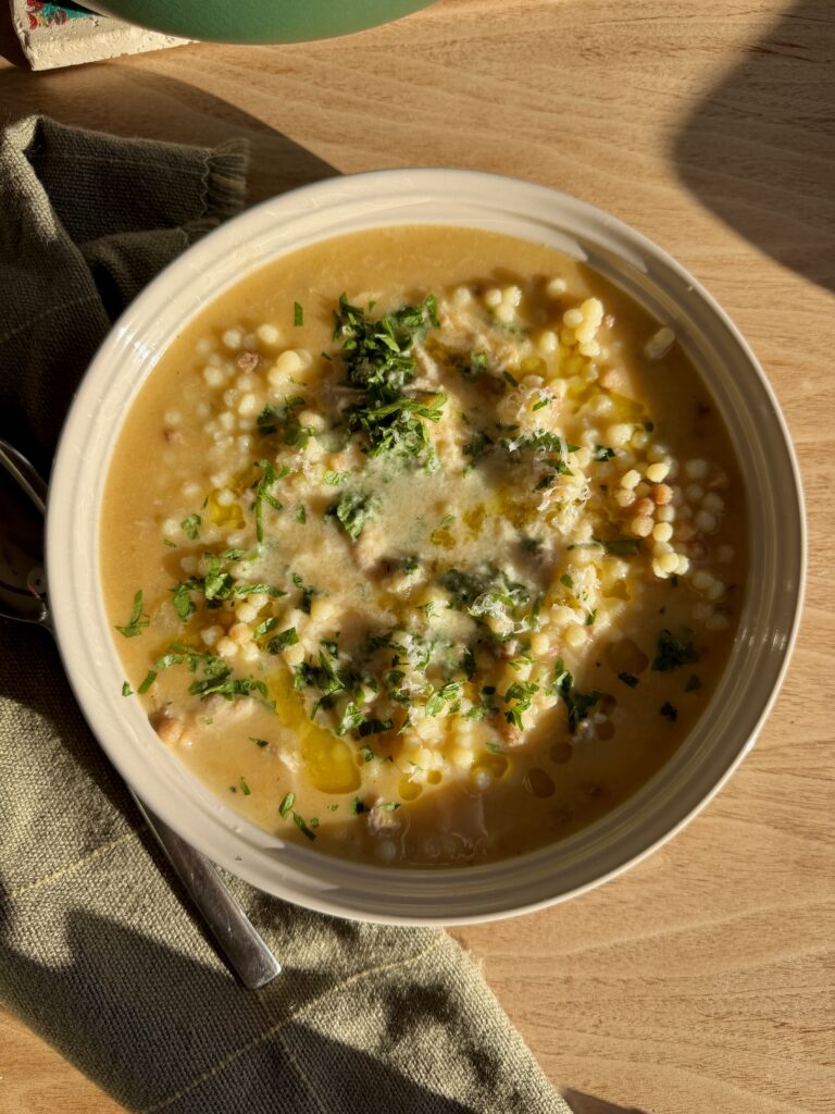 Soupe italian penicillin au poulet et pastina